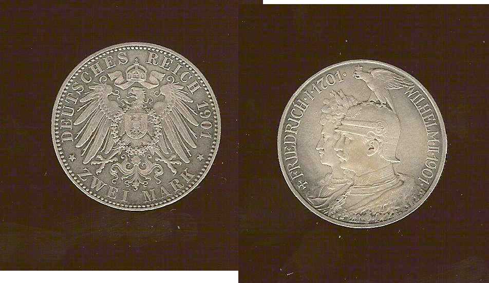 Germany Prussia 2 marks 1901 AU